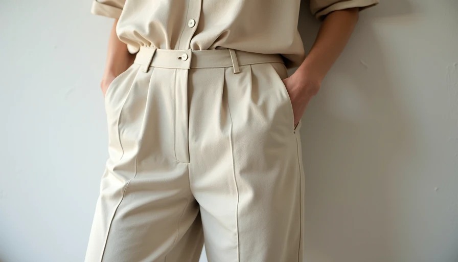 Clean vertical lines in petite outfit styling with straight trousers and proper proportions for short women
