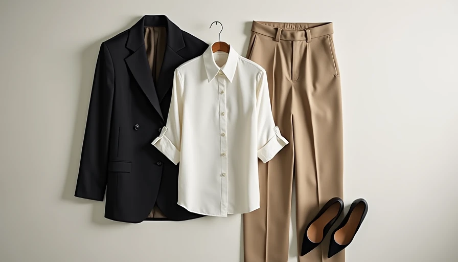 Work outfit building blocks designed to work well with comfortable flats