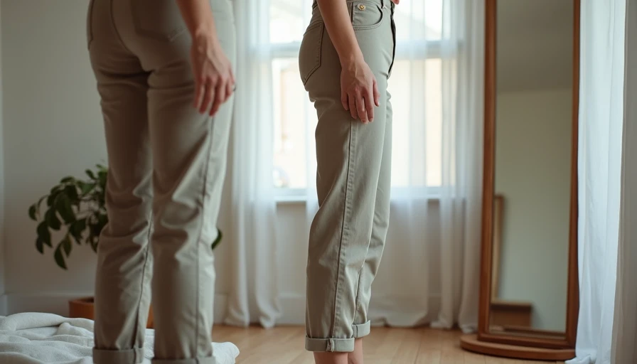 Correct petite pant length example with clean ankle hem that elongates the silhouette