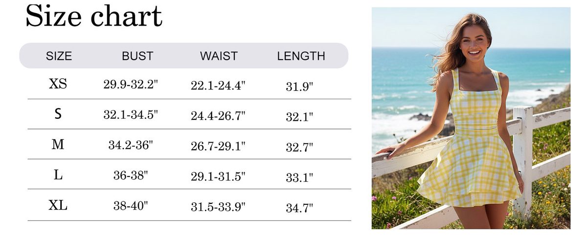 Kaximil Mini Dress Size Guide