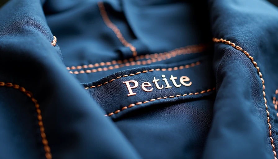 Visual context for flattering petite clothes