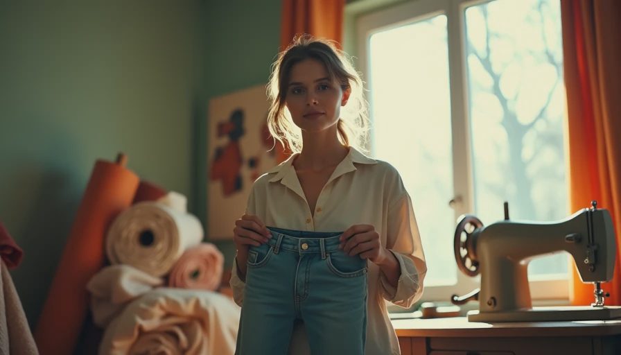 Visual context for how to hem pants for petite